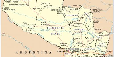 Karta över cateura Paraguay 
