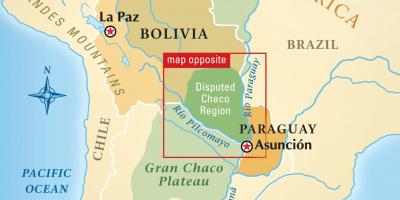 Karta över rio Paraguay